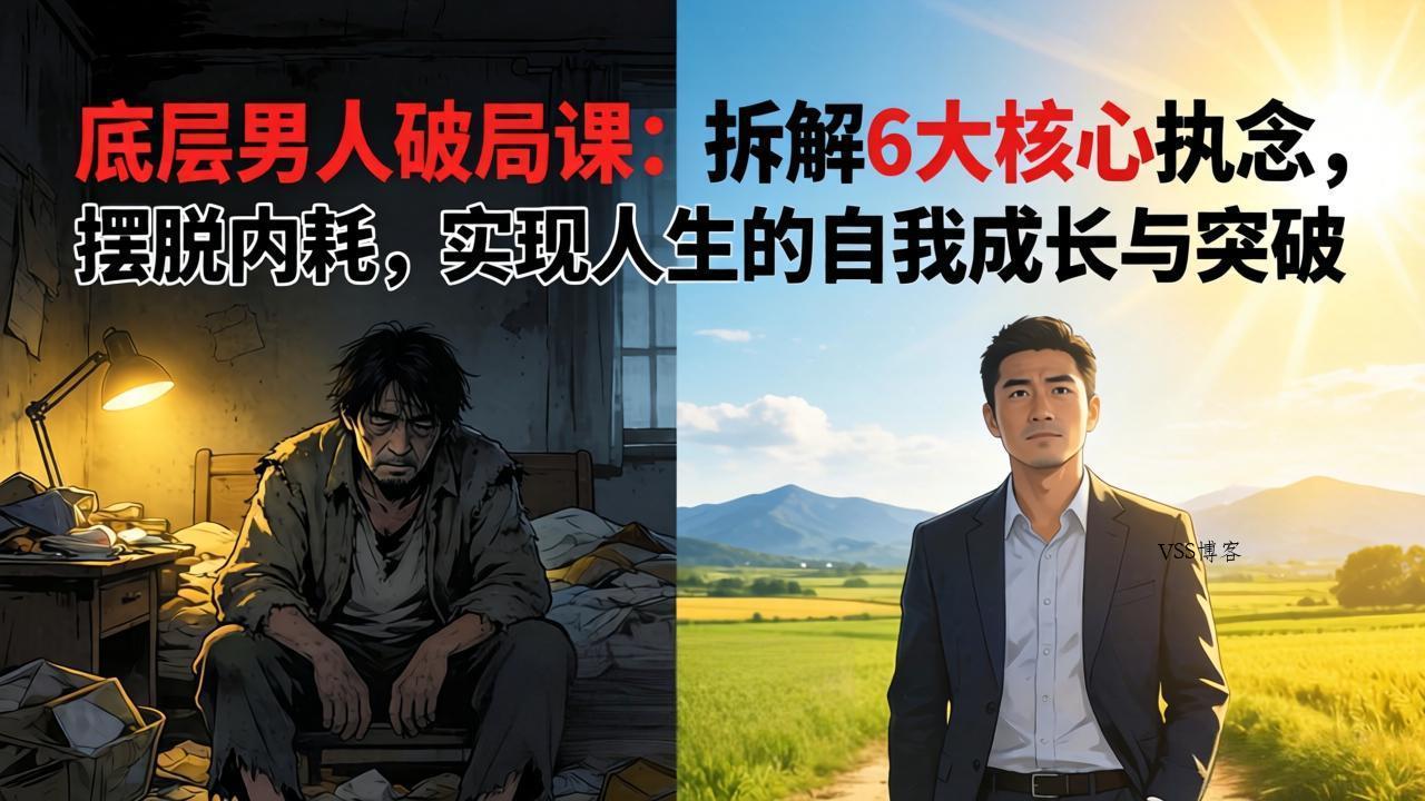 付费文章：底层男人破局课：拆解 6 大核心执念，摆脱内耗，实现人生的自我成长与突破-VSS博客