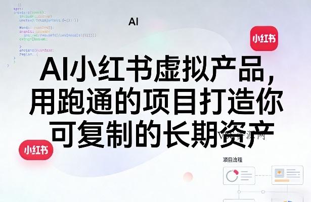 AI小红书虚拟产品,用跑通的项目打造你可复制的长期资产