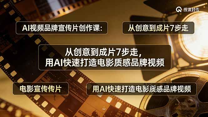 AI视频品牌宣传片创作课:从创意到成片7步走,用AI快速打造电影质感品牌视频-VSS博客