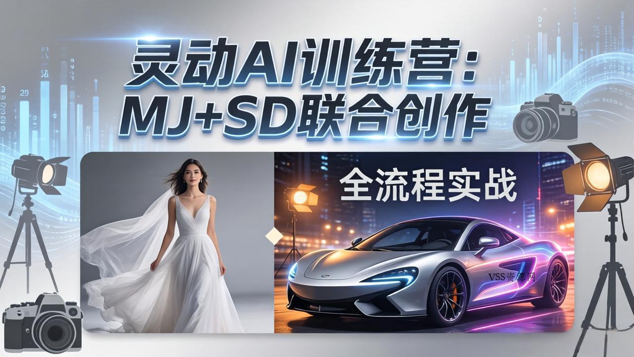 灵动AI训练营-3.0课程:MJ+SD联合创作,从婚纱大片到汽车广告,摄影后期全流程实战-VSS博客
