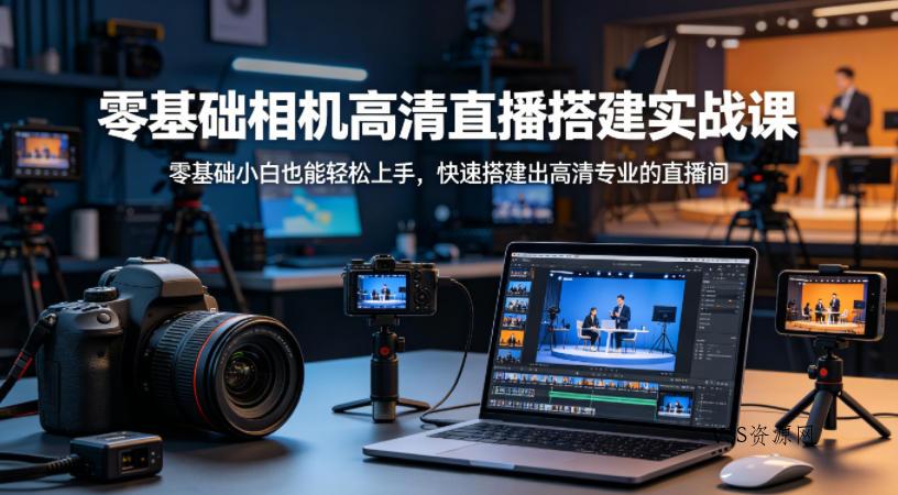 零基础相机高清直播间搭建实战课，小白也能轻松上手，快速搭建出高清专业的直播间-VSS博客