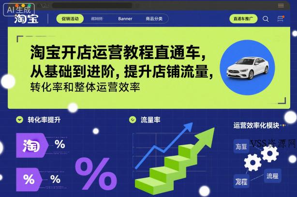 淘宝开店运营教程直通车,从基础到进阶,提升店铺流量,转化率和整体运营效率(更新26年3月)-VSS博客