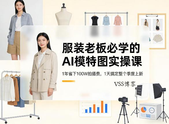 服装老板必学的AI模特图实操课，1年省下100W拍摄费，1天搞定整个季度上新-VSS博客