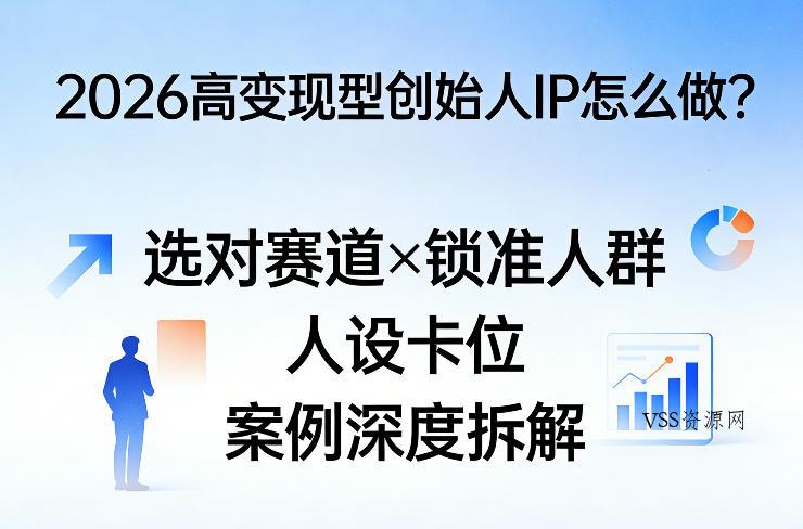 2026高变现型创始人IP怎么做？选对赛道×锁准人群×人设卡位×案例深度拆解-VSS博客