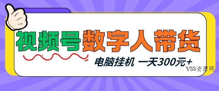 视频号数字人带货，电脑挂G项目，新手小白轻松一天3张+【揭秘】-VSS博客