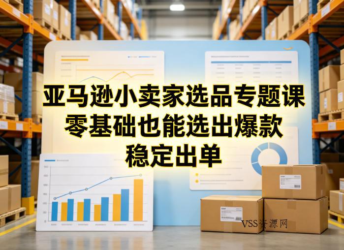 亚马逊小卖家选品专题课，零基础也能选出爆款，稳定出单-VSS博客