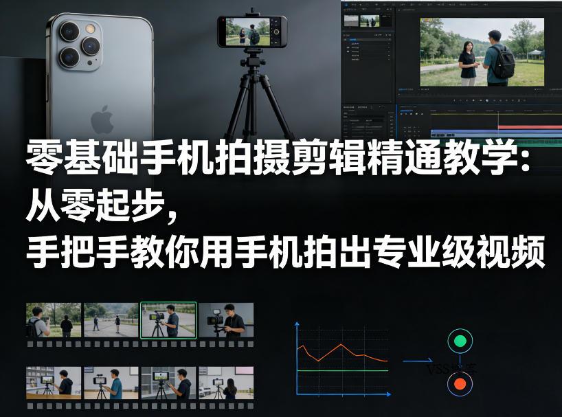 零基础手机拍摄剪辑精通教学：从零起步，手把手教你用手机拍出专业级视频-VSS博客