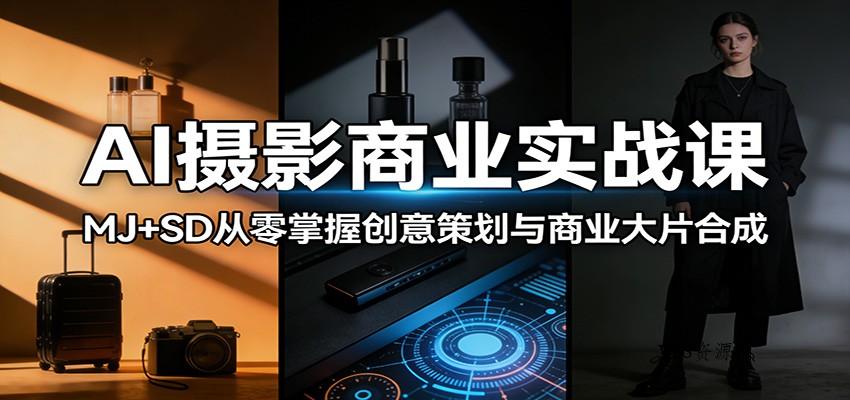 AI摄影商业实战课：MJ+SD从零掌握创意策划与商业大片合成-VSS博客