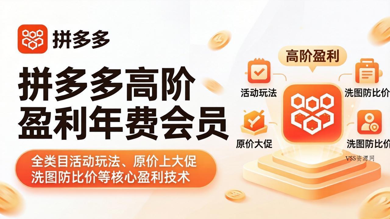 拼多多高阶盈利年费会员(更新4月-VSS博客