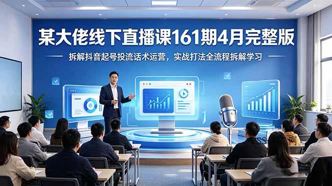 某大佬线下直播课161期4月完整版，拆解抖音起号投流话术运营，实战打法全流程拆解学习-VSS博客