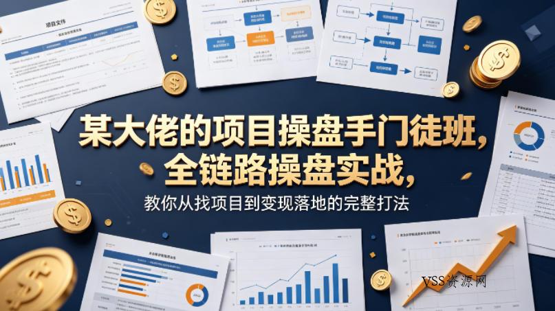某大佬的项目操盘手门徒班，全链路操盘实战，教你从找项目到变现落地的完整打法-VSS博客