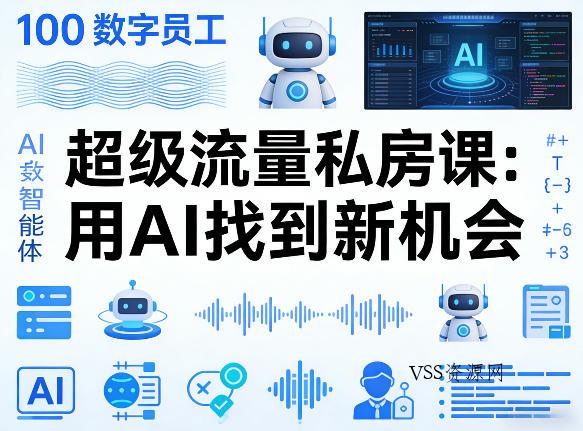 你的AI数字员工100个智能体，超级流量私房课，用AI找到新机会-VSS博客