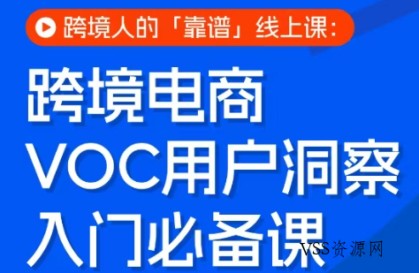 跨境电商VOC用户洞察入门必备课-VSS博客
