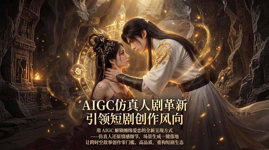 AIGC 仿真人短剧创作革新，解锁仙侠爱恋全新呈现，一键出高质场景，零门槛打造爆款剧集-VSS博客