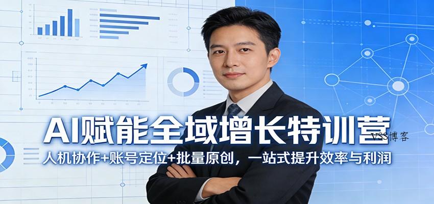 AI赋能全域增长特训营：人机协作+账号定位+批量原创，一站式提升效率与利润-VSS博客