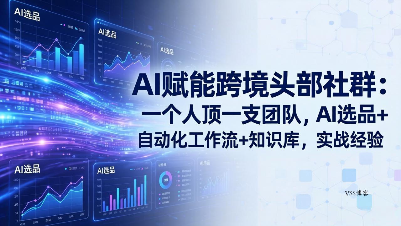 AI赋能跨境头部社群：一个人顶一支团队，AI选品+自动化工作流+知识库，实战经验-更新3月-VSS博客