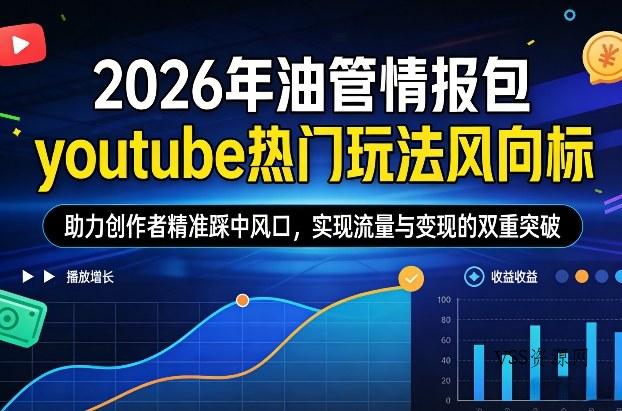 2026年油管情报包，youtube热门玩法风向标，助力创作者精准踩中风口，实现流量与变现的双重突破(更新0330)-VSS博客