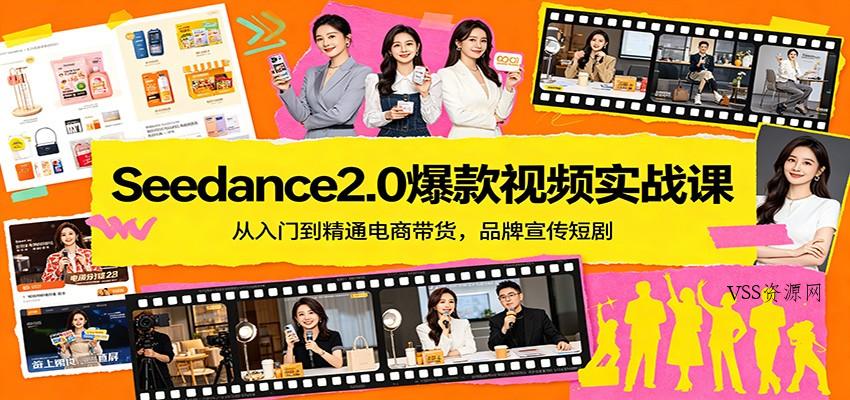 Seedance2.0爆款视频实战课：从入门到精通电商带货，品牌宣传短剧-VSS博客