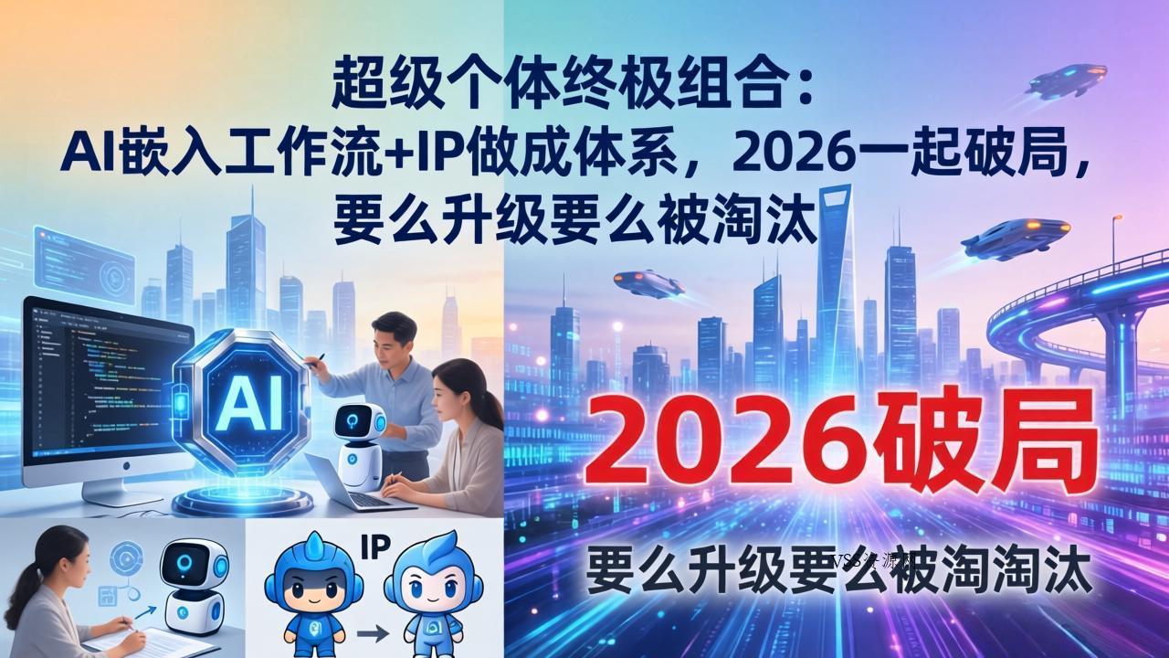 超级个体终极组合：AI嵌入工作流+IP做成体系，2026一起破局，要么升级要么被淘汰-VSS博客