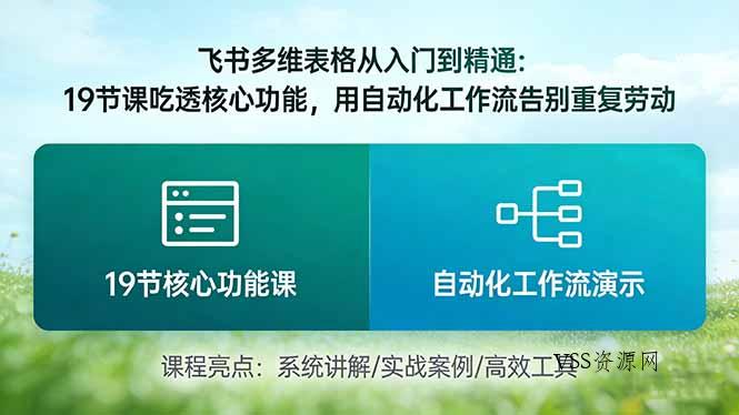 飞书多维表格从入门到精通:19节课吃透核心功能,用自动化工作流告别重复劳动-VSS博客