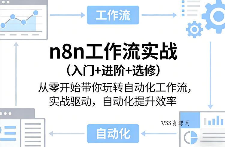 n8n工作流实战(入门+进阶+选修)从零开始带你玩转自动化工作流,实战驱动,自动化提升效率-VSS博客