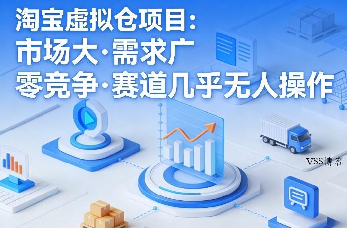 淘宝虚拟仓项目，市场大，需求广，零竞争，赛道几乎没人操作-VSS博客