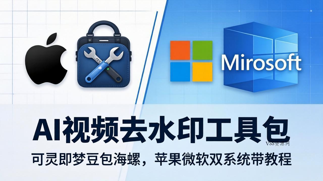 AI视频去水印工具包：可灵即梦豆包海螺，苹果微软双系统带教程-VSS博客