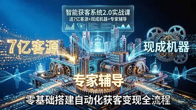 智能获客系统2.0实战课：送7亿客源+现成机器+专家辅导，零基础搭建自动化获客变现全流程-VSS博客