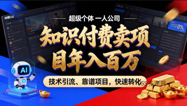 2026年卖项目年入百个W，AI智能体个人IP-精准引流-稳定项目-转化成交【揭秘】-VSS博客