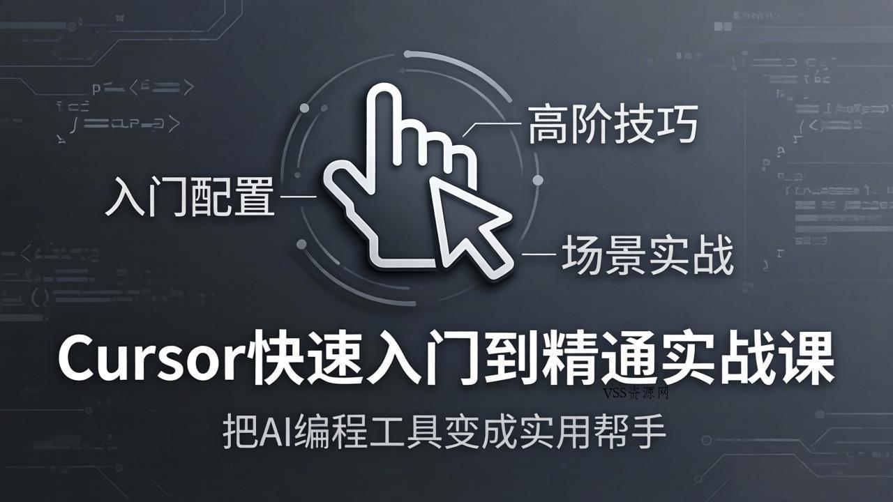Cursor快速入门到精通实战课：入门配置+高阶技巧+场景实战，把AI编程工具变成实用帮手-VSS博客