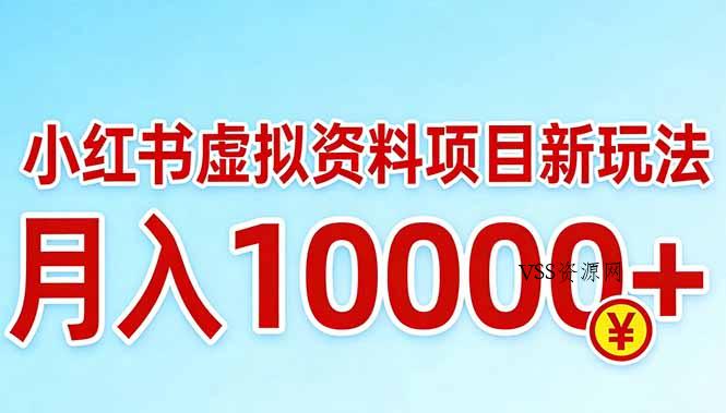 小红书虚拟资料项目最新玩法,月入10000+-VSS博客