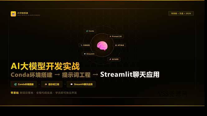 AI大模型开发实战：Conda环境搭建→提示词工程→Streamlit聊天应用，零基础到项目落地-VSS博客