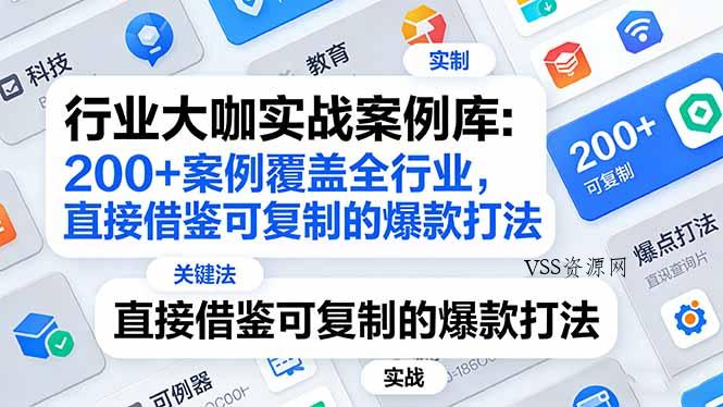 行业大咖实战案例库:200+案例覆盖全行业,直接借鉴可复制的爆款打法(更新3月-VSS博客