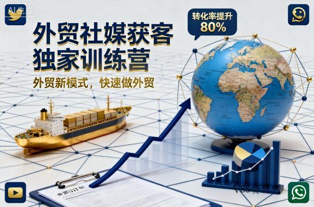 外贸社媒获客独家训练营，外贸新模式，快速做外贸(更新26年3月)-VSS博客