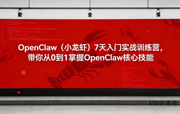 OpenClaw(小龙虾)7天入门实战训练营，带你从0到1掌握OpenClaw核心技能-VSS博客