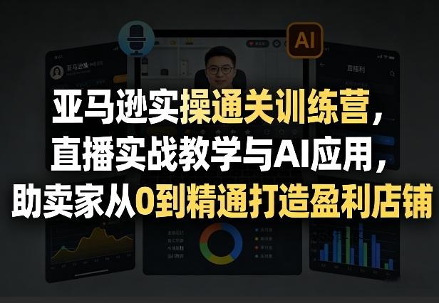 亚马逊实操通关训练营，直播实战教学与AI应用，助卖家从0到精通打造盈利店铺(更新3月23日)-VSS博客