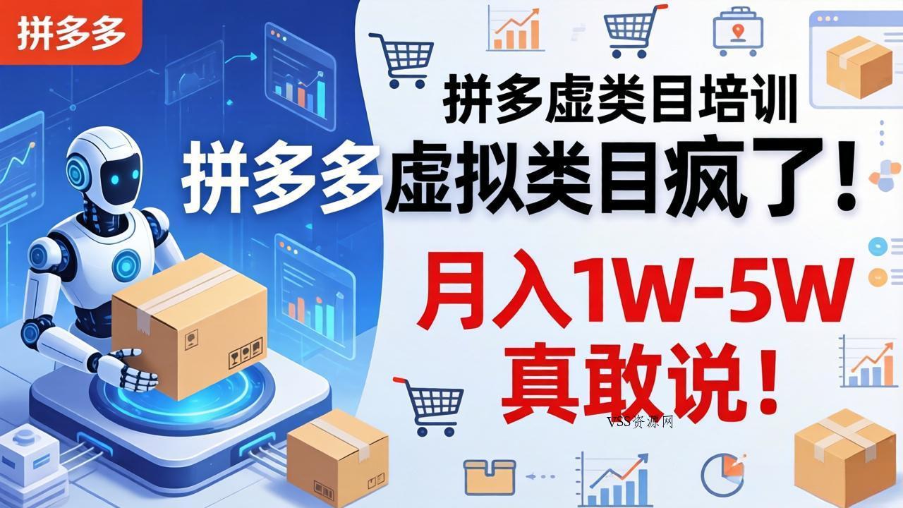 拼多多虚拟类目疯了！机器人自动发货，月入 1W-5W 真敢说！-VSS博客
