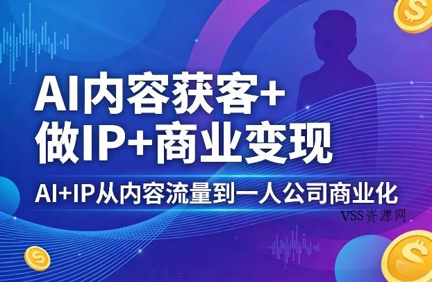 AI内容获客+做IP+商业变现,AI+IP从内容流量到一人公司商业化-VSS博客