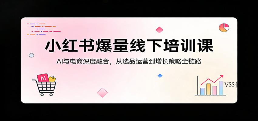 小红书爆量线下培训课：AI与电商深度融合，从选品运营到增长策略全链路-VSS博客
