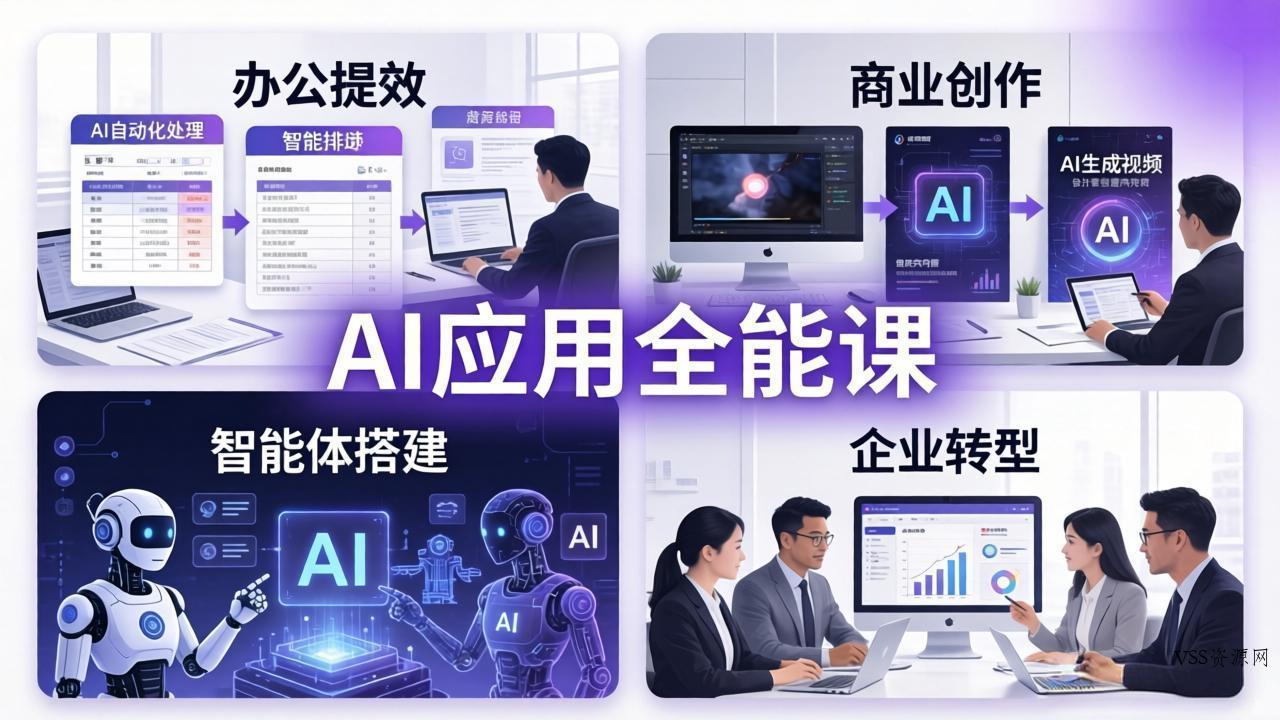 AIGC 应用全能课：办公提效、商业创作、智能体搭建、企业转型，一站式学会AI应用-VSS博客