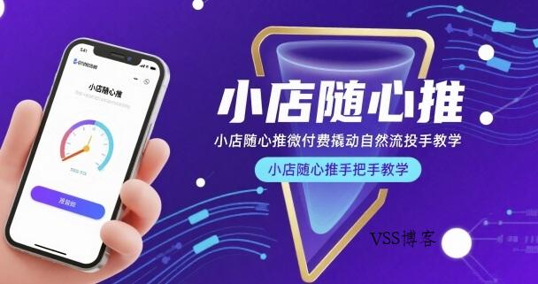 小店随心推微付费撬动自然流投手教学，小店随心推手把手教学(更新26年)-VSS博客
